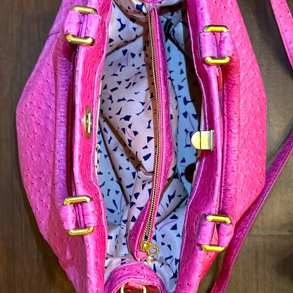 Marc by Marc Jacobs Bag pink leather ostrich embossed with strap crossbody - Picture 4 of 8